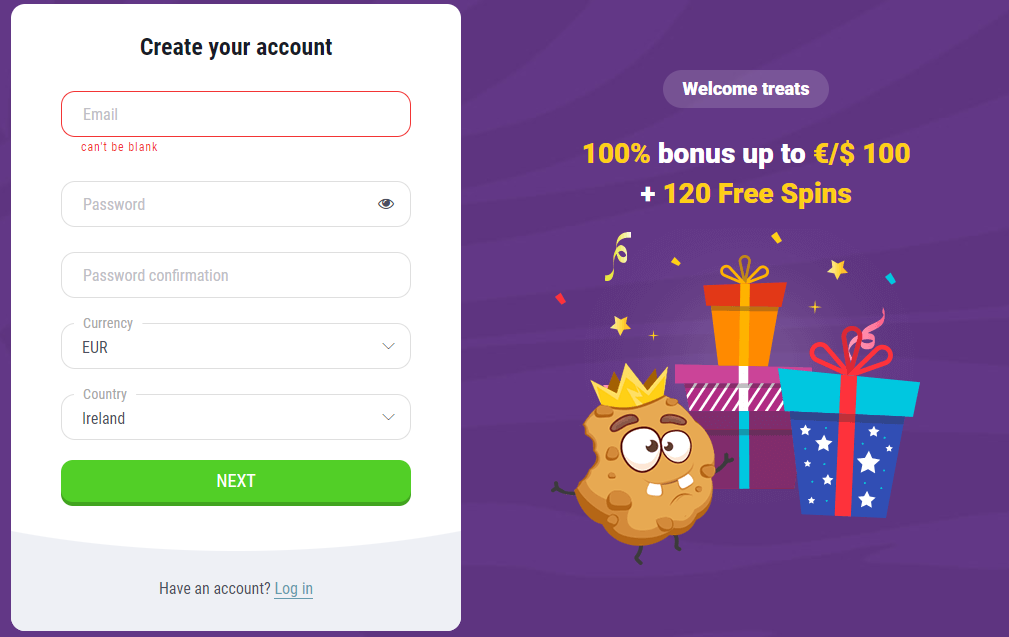 cookie casino ireland